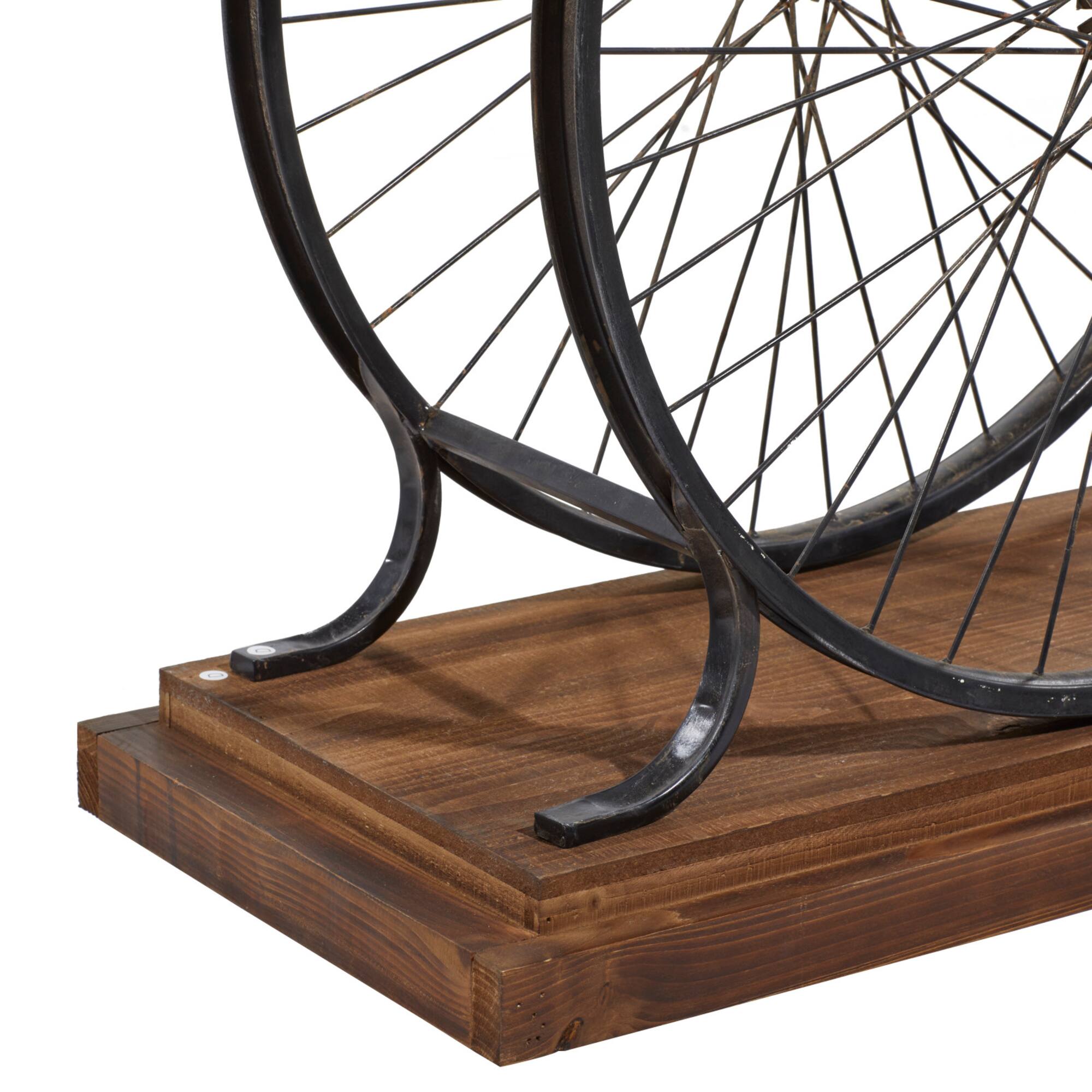 Brown Industrial Wood Console Table, 12" x 39"